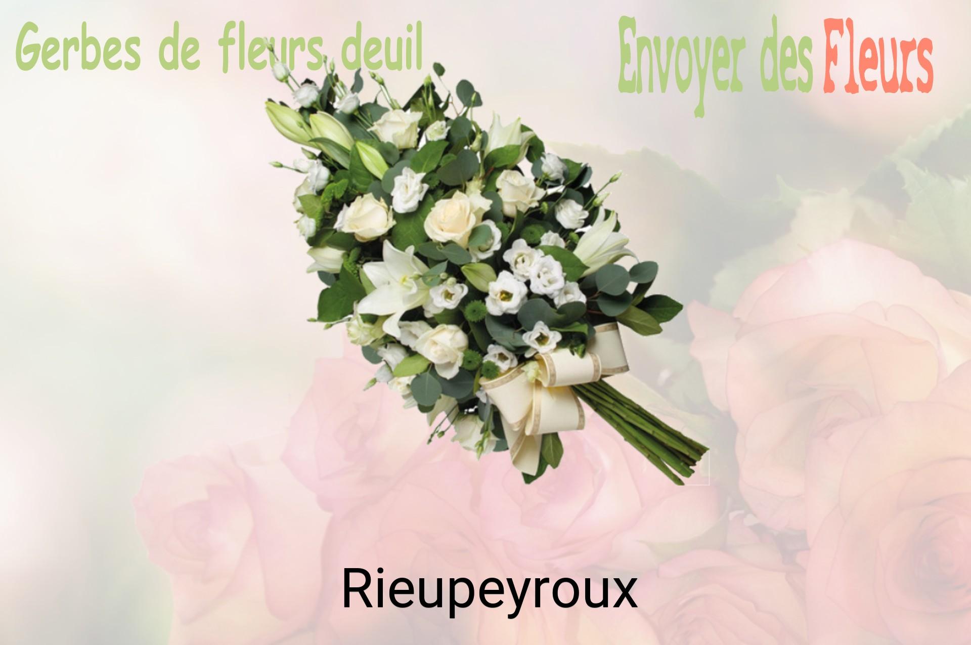 Gerbe de fleurs de deuil livrée à Rieupeyroux